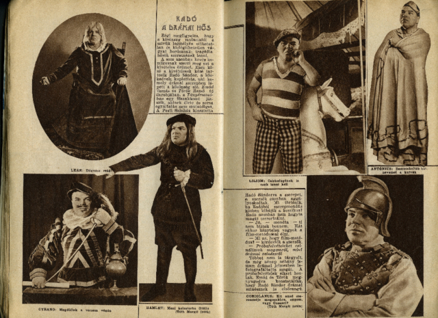 Radó a drámai hős (Színházi élet 1934. 64. szám)